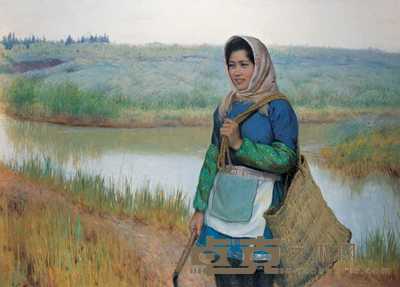 李荣洲 村姑 71×95cm